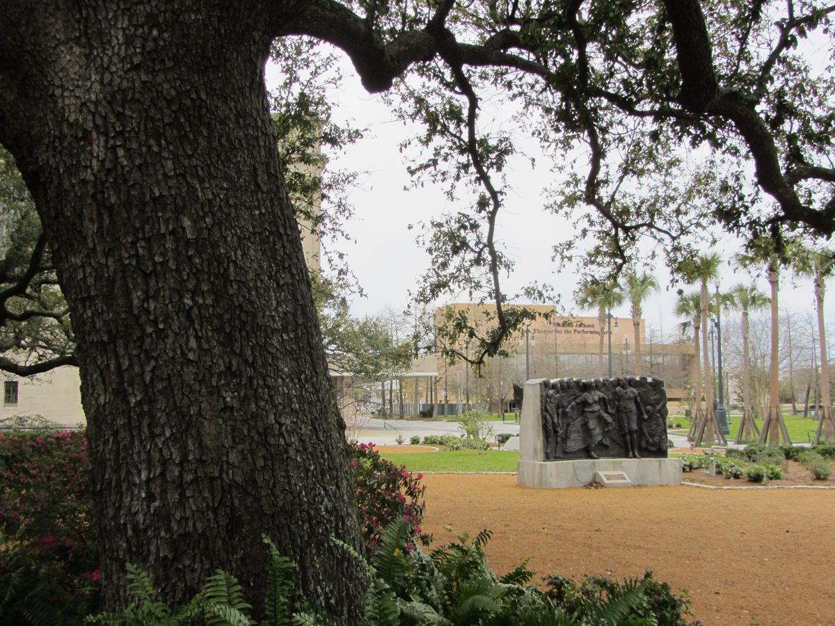 Congo Square in Louis Armstrong Park, the historic gathering place where enslaved Africans preserved West African and Caribbean musical traditions.